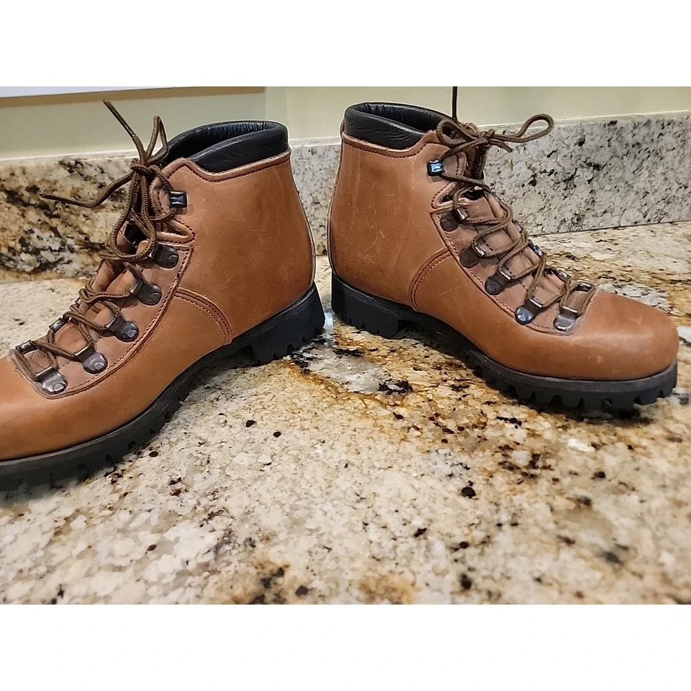 Vintage Dexter Hiking Boots Leather Backpacking Boots W/Vibram Sole, Men's 6.5